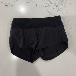 Lululemon 2.5 Speed Up Black Shorts